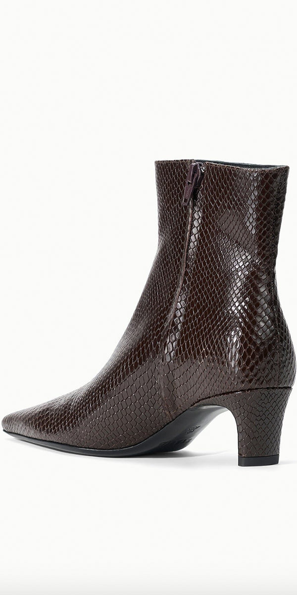 Staud Wally Ankle Boot - Espresso Snake