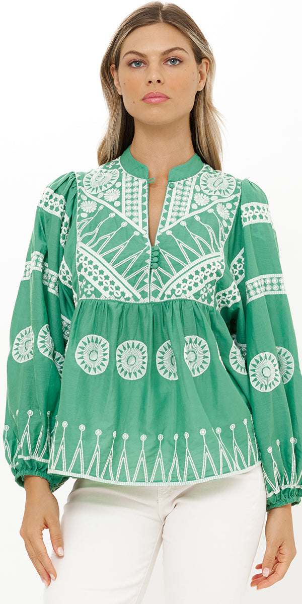 Oliphant Mandarin Balloon Top