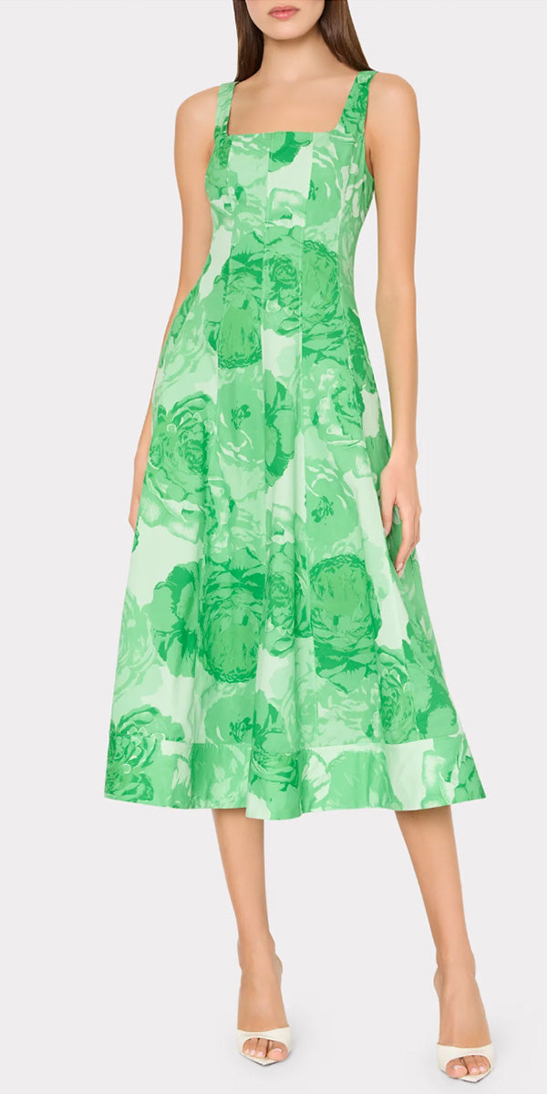 Milly Nia Printed Poplin Dress