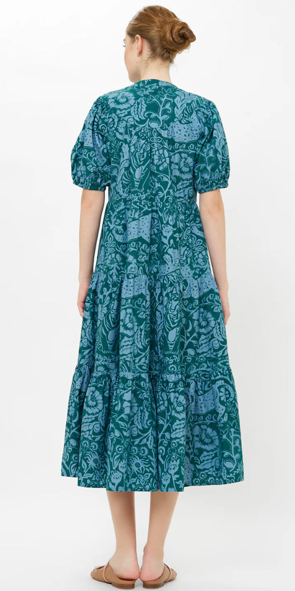 Oliphant Scoop Tiered Midi Dress