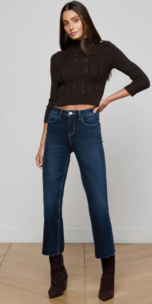 L'AGENCE Kendra Cropped Flare Jean