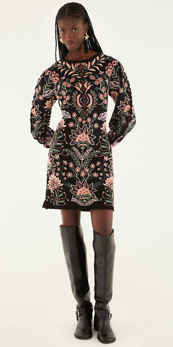 Farm Rio Marvelous Garden Knit Dress