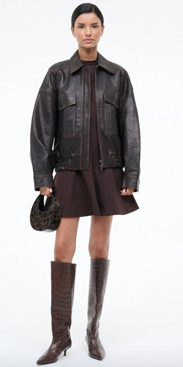 Staud Good Night Moon Bag Leopard