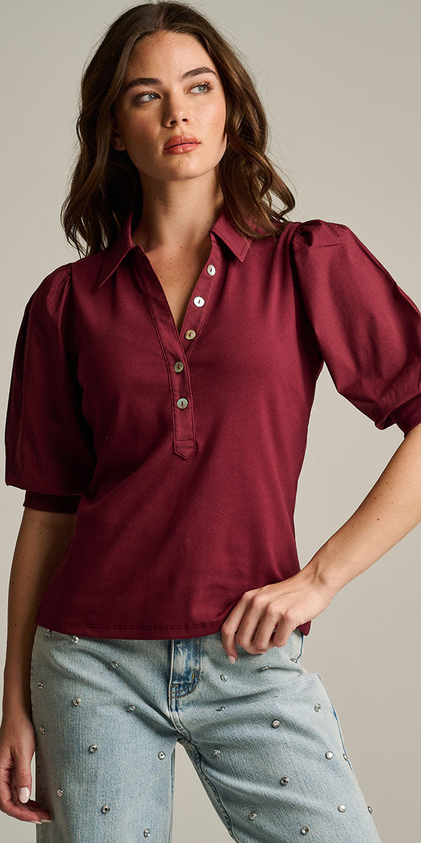 Lisa Todd Pure Rib Collet Top