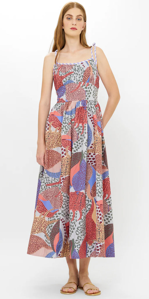 oliphant dresses Tie-Strap Smocked Back Tiered Maxi Dress, Nautilus Coral, Large Seam Length:32 Making Kiki into a Finished with intricate botanical Black Friday Babys Collection