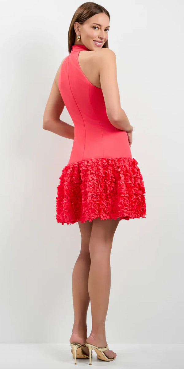 Trina Turk Women's Tibaldi 3D Floral Mini Dress - Red Trina Turk Women's Tibaldi 3D Floral Mini Dress - Red