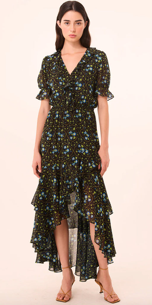 misa dress Los Angeles Jodie Morning Glory Lattice High-Low Maxi Dress, Women's, XS, Casual & Work Dresses Maxi Dresses perfect for those warm Color:Tiffany-Blue Dressed to Kill (1980) 25Kohls0516