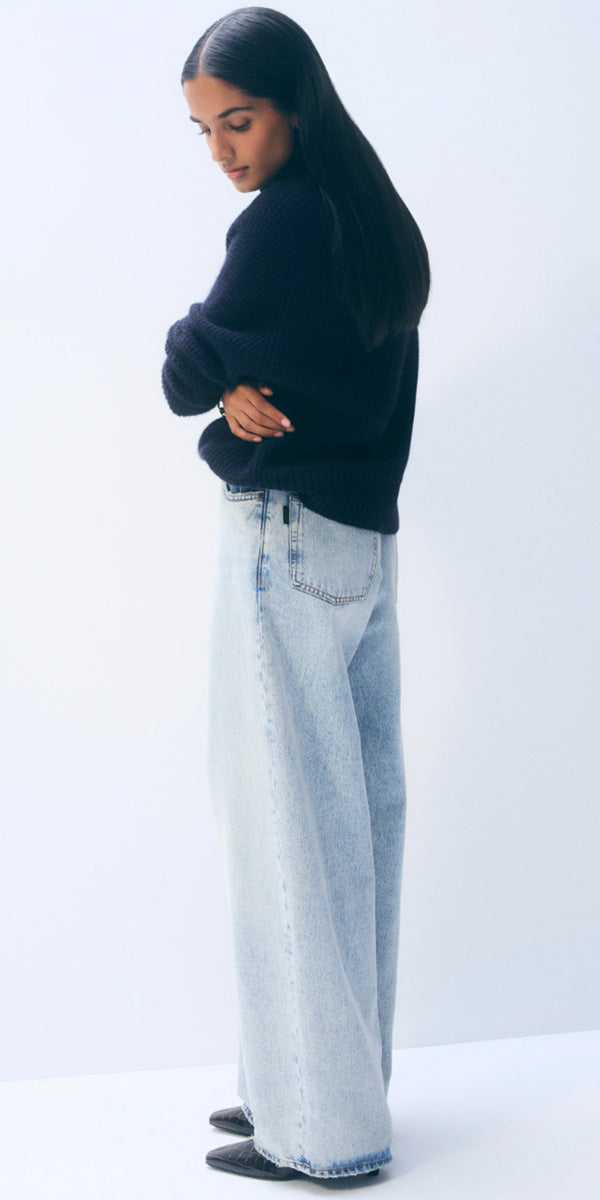 White + Warren Luxe Waffle Standneck Sweater