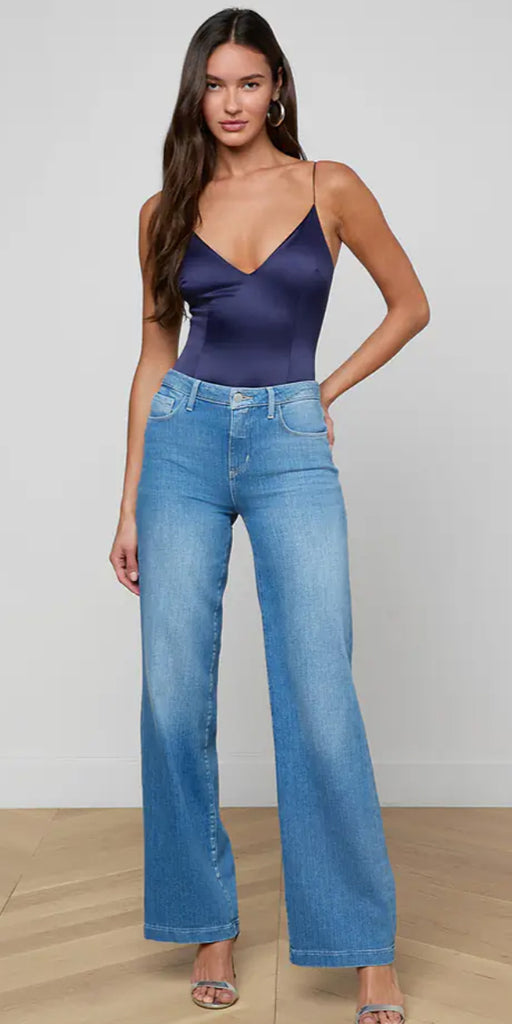 L'Agence Dara Plunge Neck Bodysuit