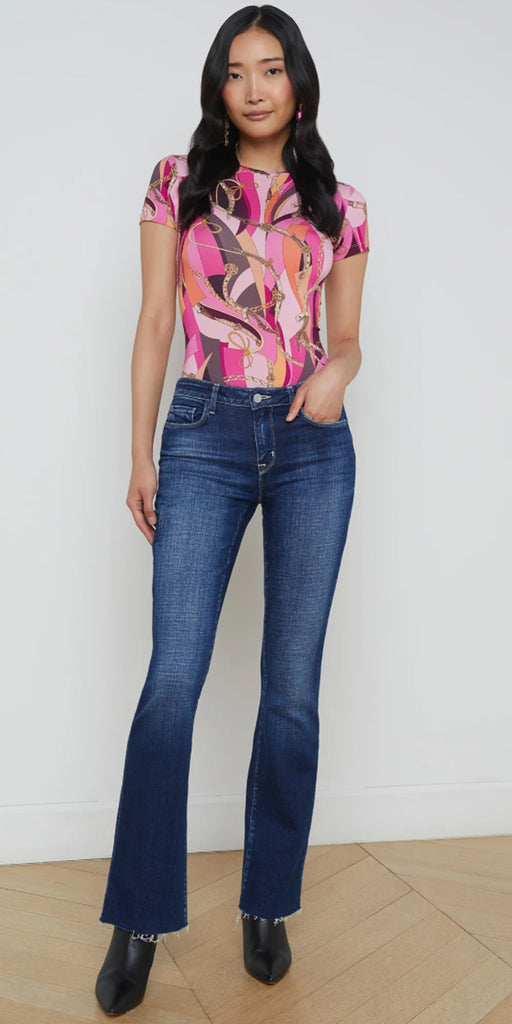L'AGENCE Ressi Crew Buckle Tee
