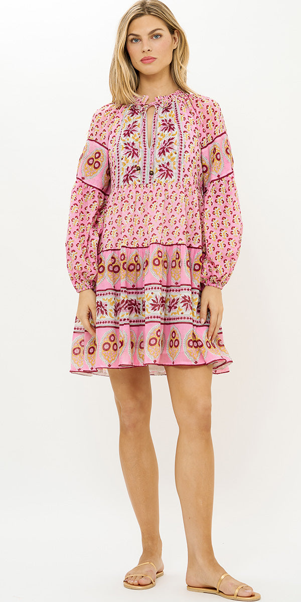 Oliphant Balloon Sleeve Short Dress