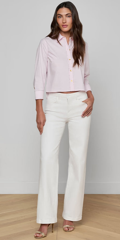 L'Agence Fawn Piping Scarf Blouse