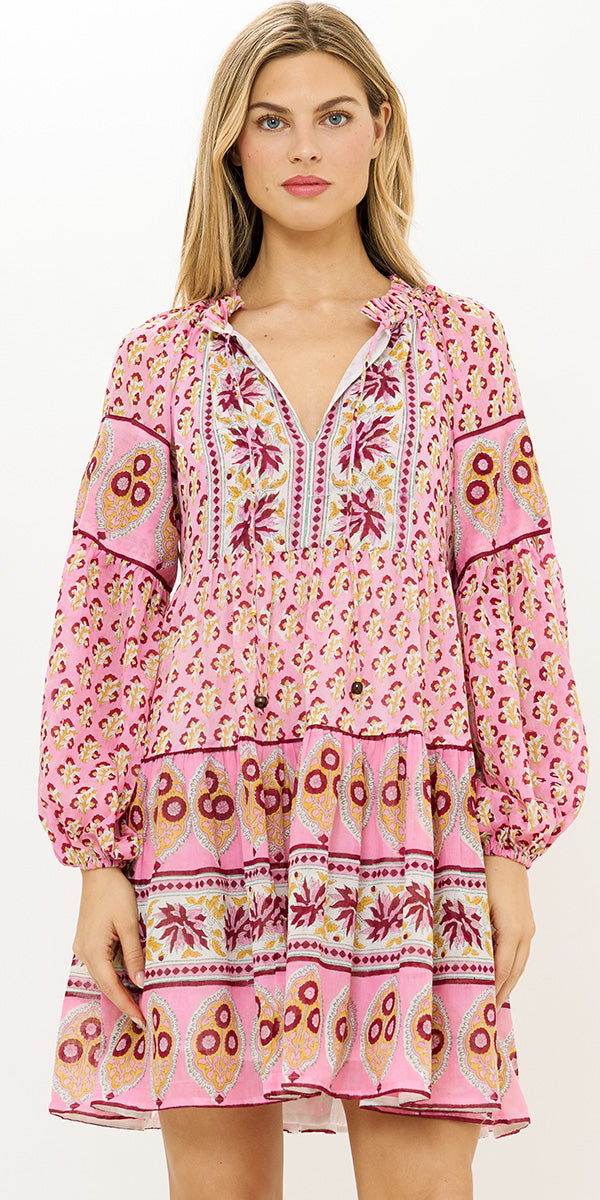 Oliphant Balloon Sleeve Short Dress