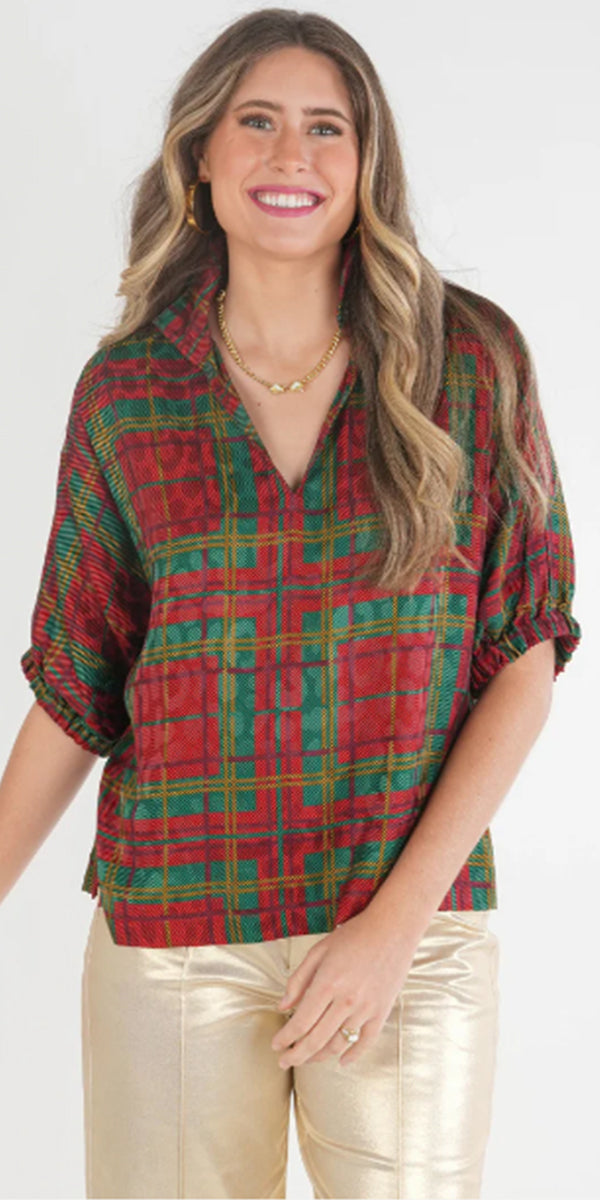 Emily McCarthy Poppy Top Tartan