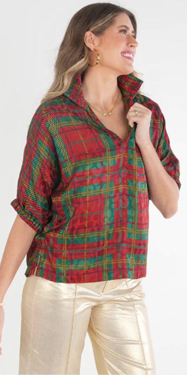 Emily McCarthy Poppy Top Tartan