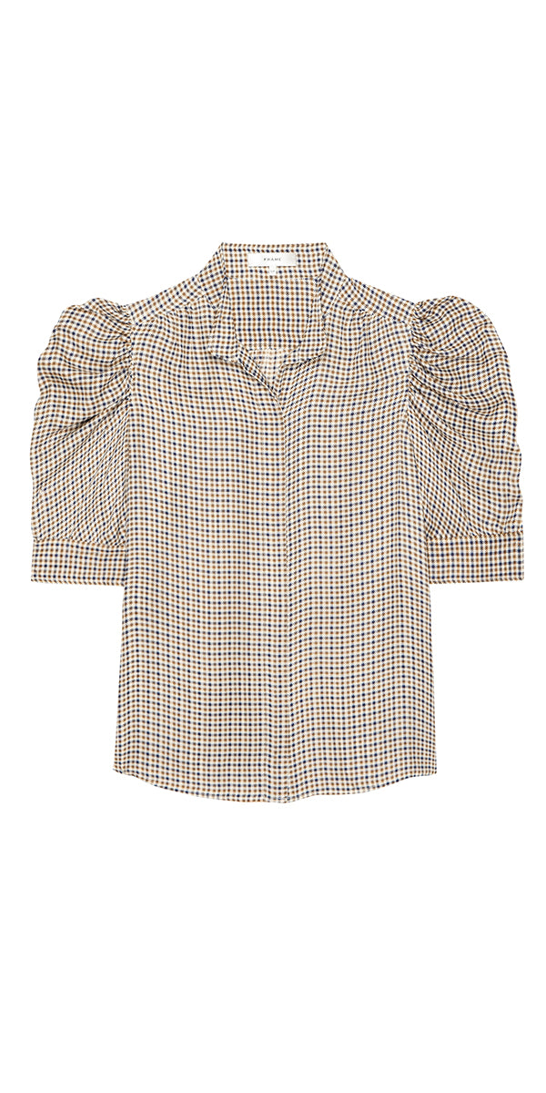 FRAME Houndstooth Gillian Top
