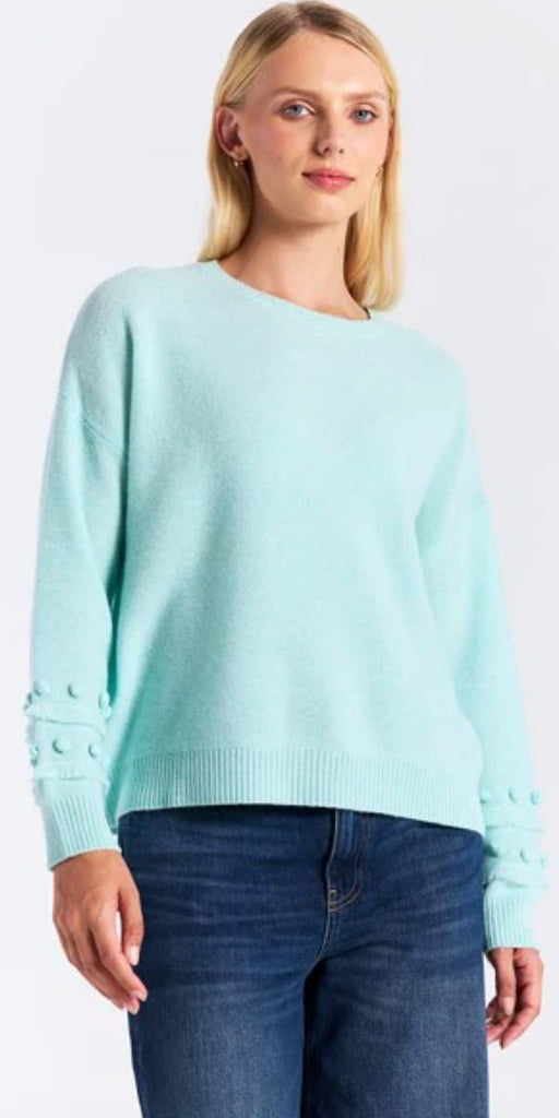 Brodie Paula Pom Crew Sweater