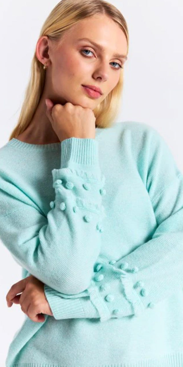 Brodie Paula Pom Crew Sweater
