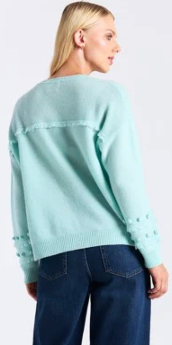 Brodie Paula Pom Crew Sweater