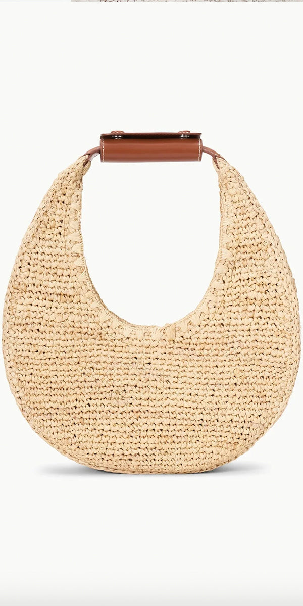Staud Moon Raffia Tote Bag