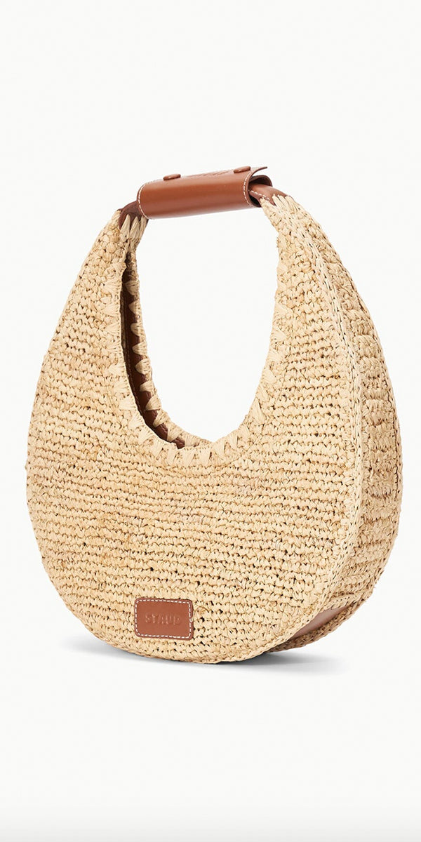 Staud Moon Raffia Tote Bag