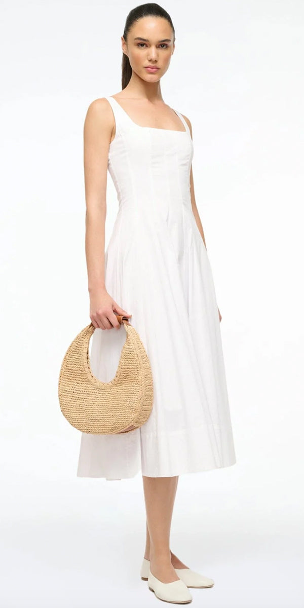 Staud Moon Raffia Tote Bag