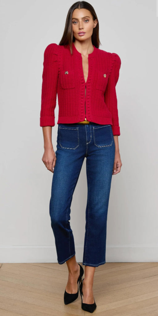 L'AGENCE Delli Cropped Cardigan