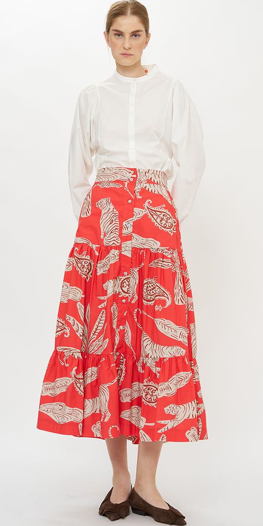 Oliphant Button Front Skirt