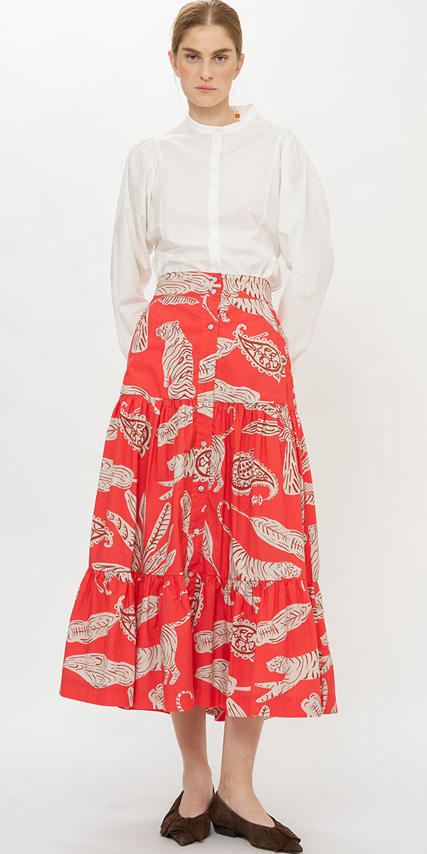 Oliphant Button Front Skirt