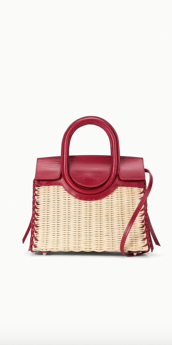 Staud Maude Mini Wicker Carryall