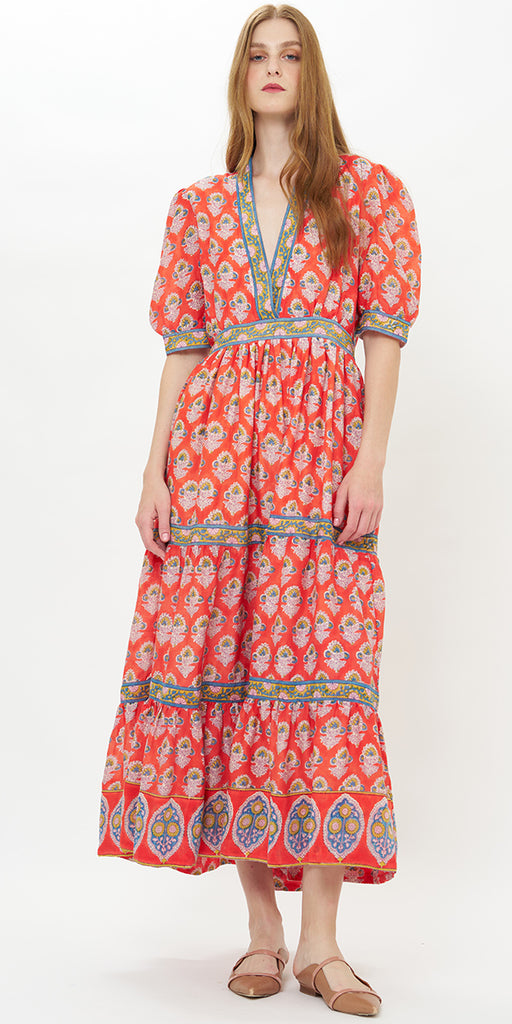 Oliphant VNeck Cuffed Maxi