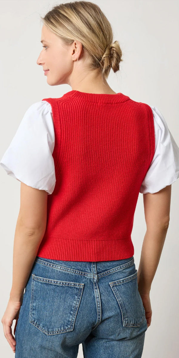 Lilla P Mixed Media Pullover Sweater