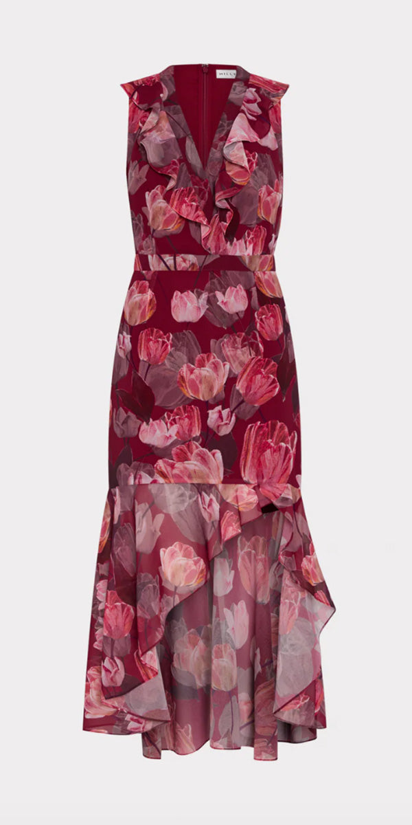 Milly Nanci Printed Midi Dress