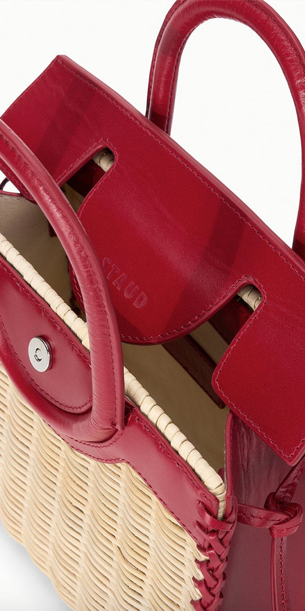Staud Maude Mini Wicker Carryall