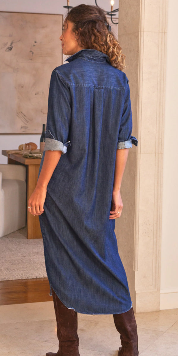 Frank & Eileen Rory Shirtdress Dark Wash