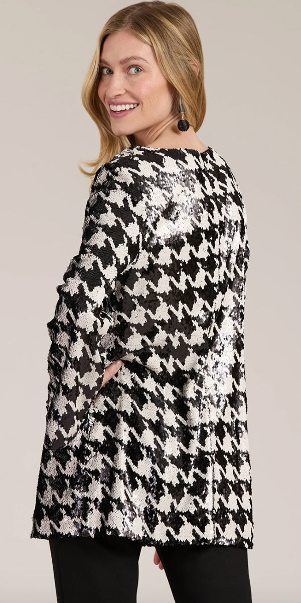 Tyler Boe Sandra Sequin Houndstooth Tunic