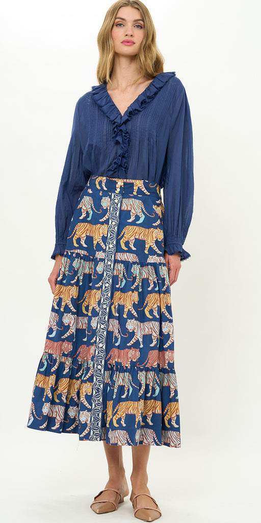 Oliphant Button Front Skirt