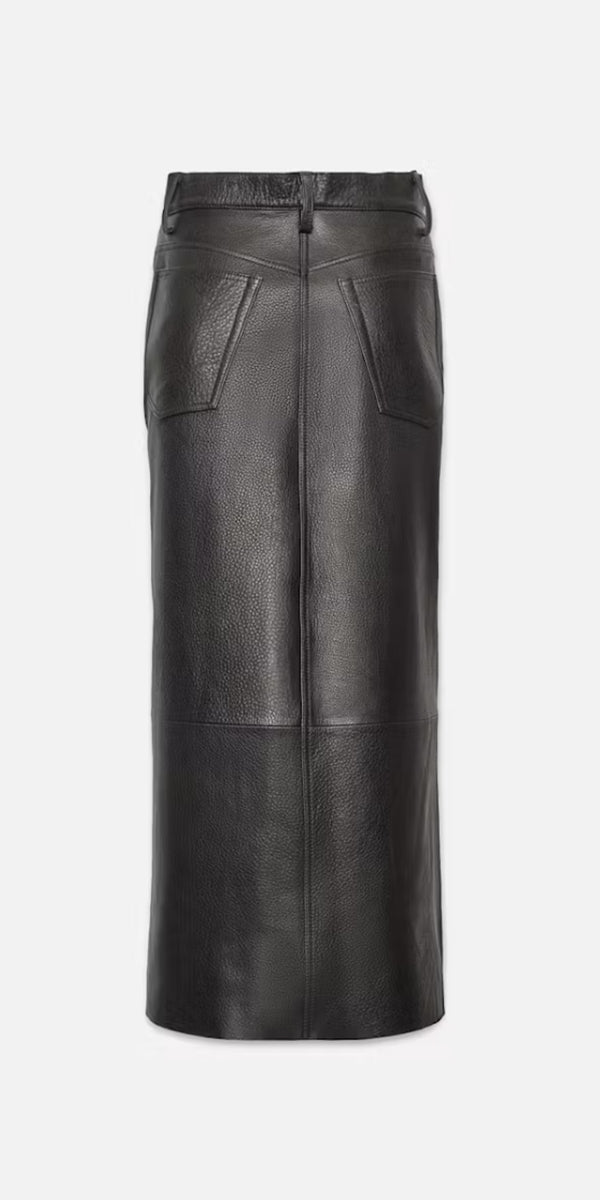 FRAME Leather Midaxi Skirt