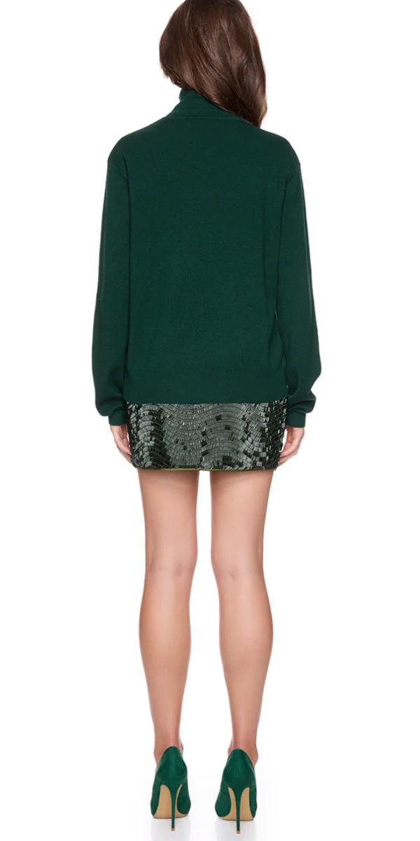 Susana Monaco Swirl Sequin Mini Skirt