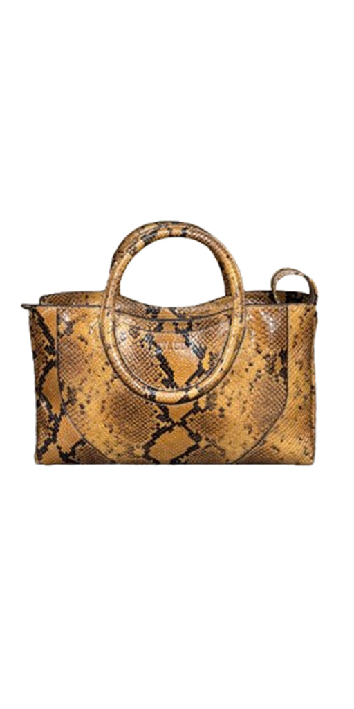 STAUD Maude Small Satchel Bag Snake