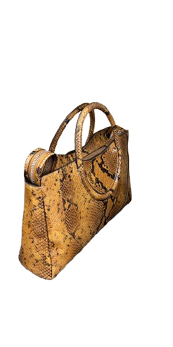 STAUD Maude Small Satchel Bag Snake