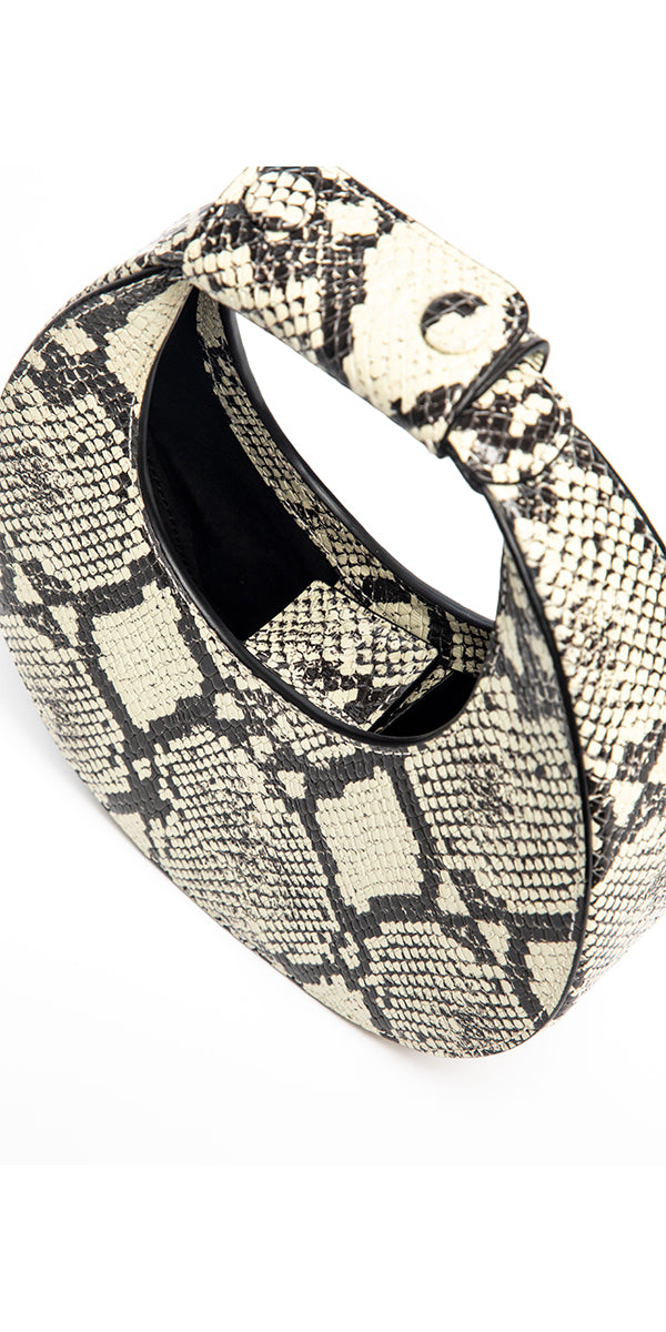 STAUD Good Night Moon Bag White Snake