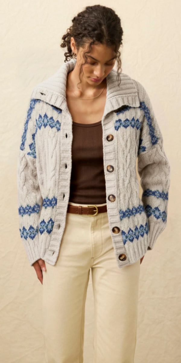 Faherty Highland Fairisle Cardigan