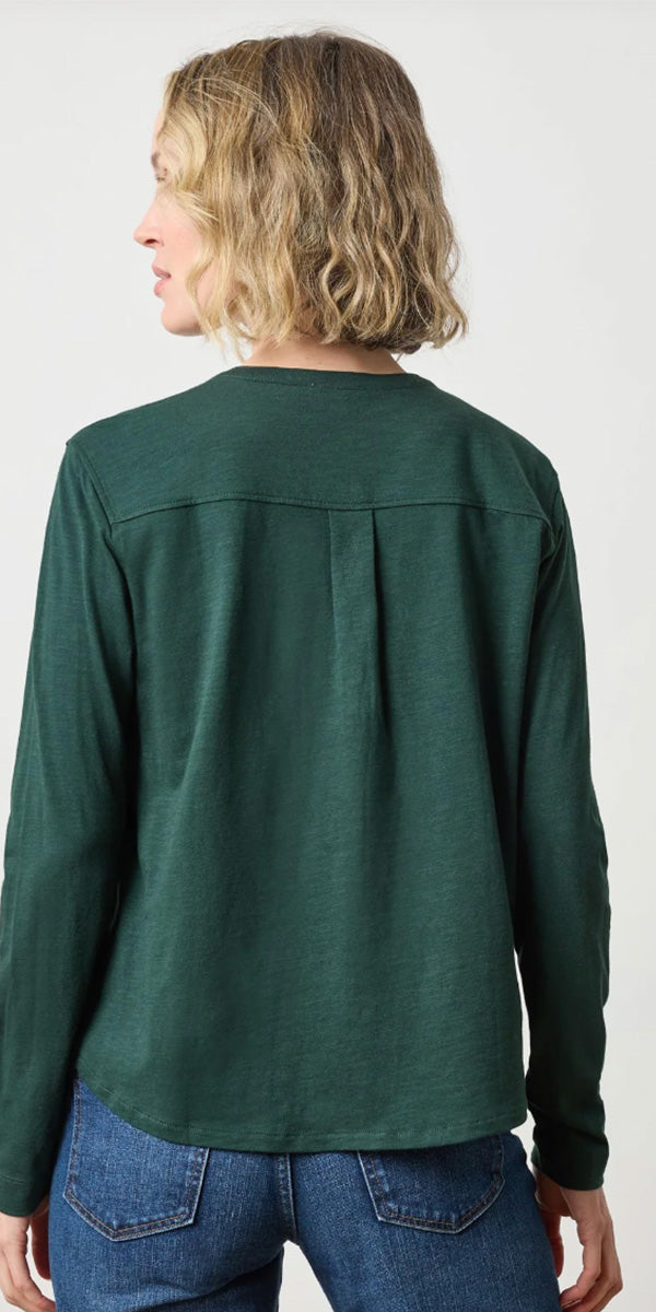 Lilla P Mandarin Button Down Top