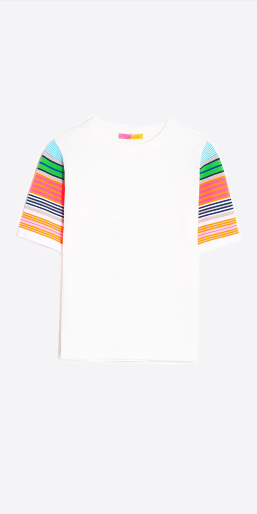 Vilagallo Knit Multicolor Sleeve Top