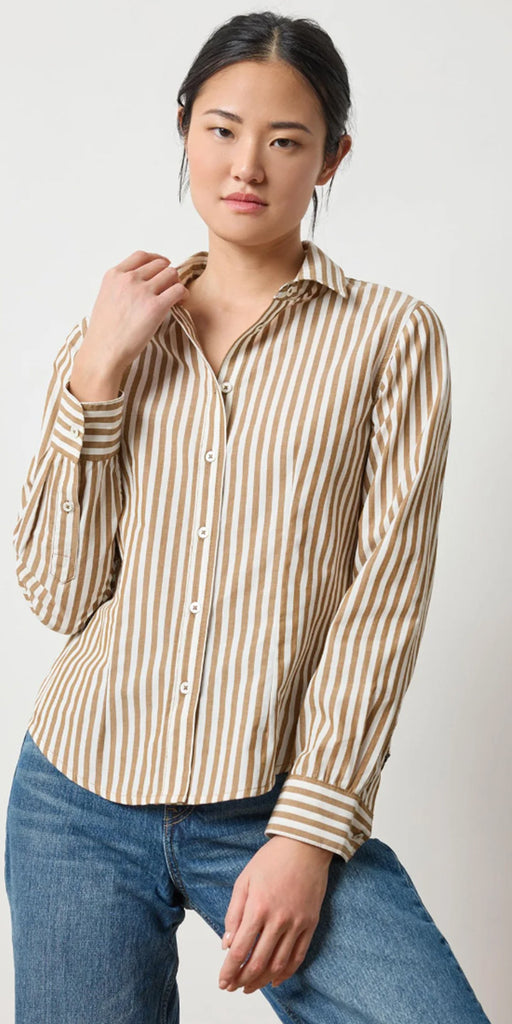 Lilla P Slim Fit Button Down Top