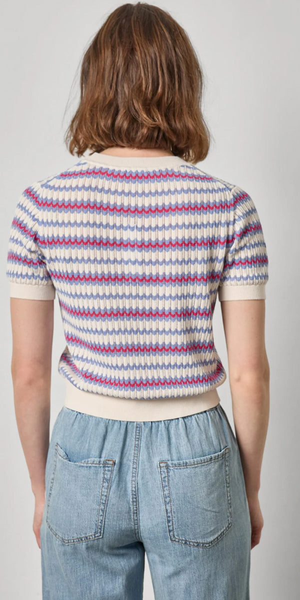 Lilla P Novelty Stripe Crew Sweater