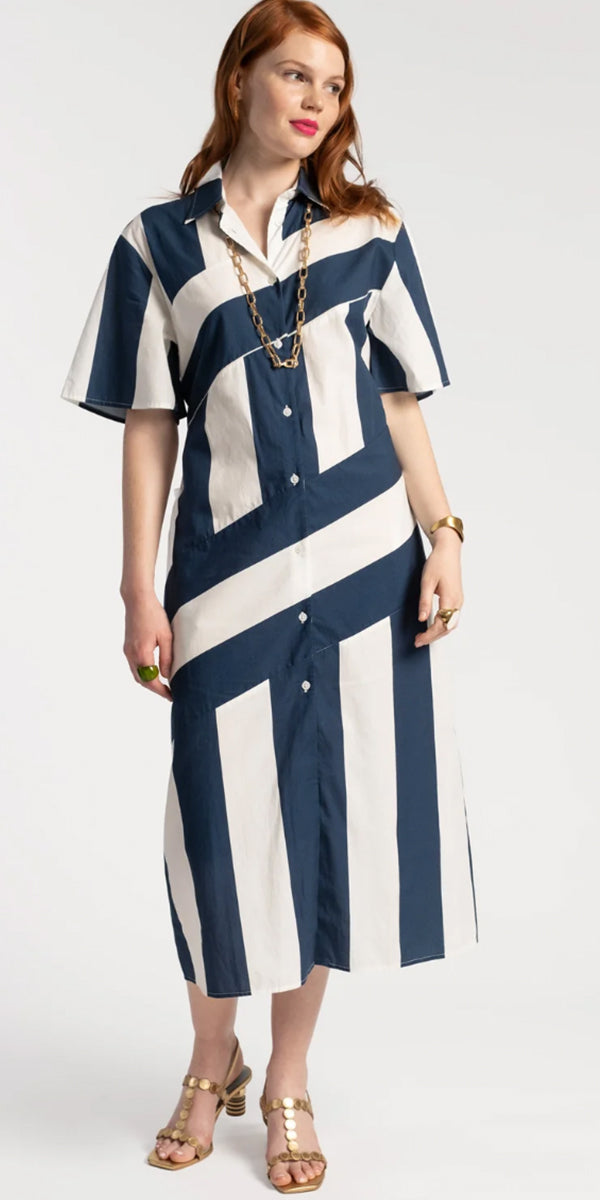 Frances Valentine Amanda Striped Shirtdress