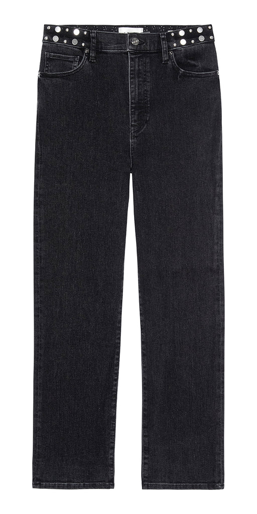 FRAME Le Sleek Straight Studded Jean