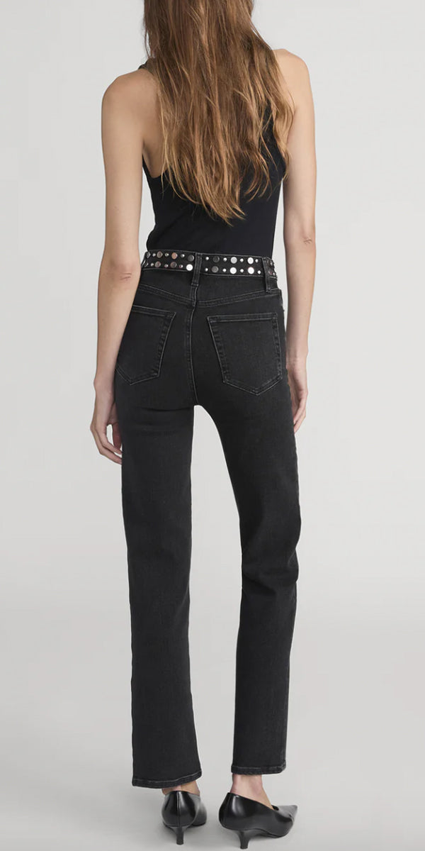 FRAME Le Sleek Straight Studded Jean